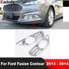 Front Fog Light Lamp Cover Trim For Ford Fusion Contour 2013 2014 Chrome Car Head Foglight Bezel Trims Accessories