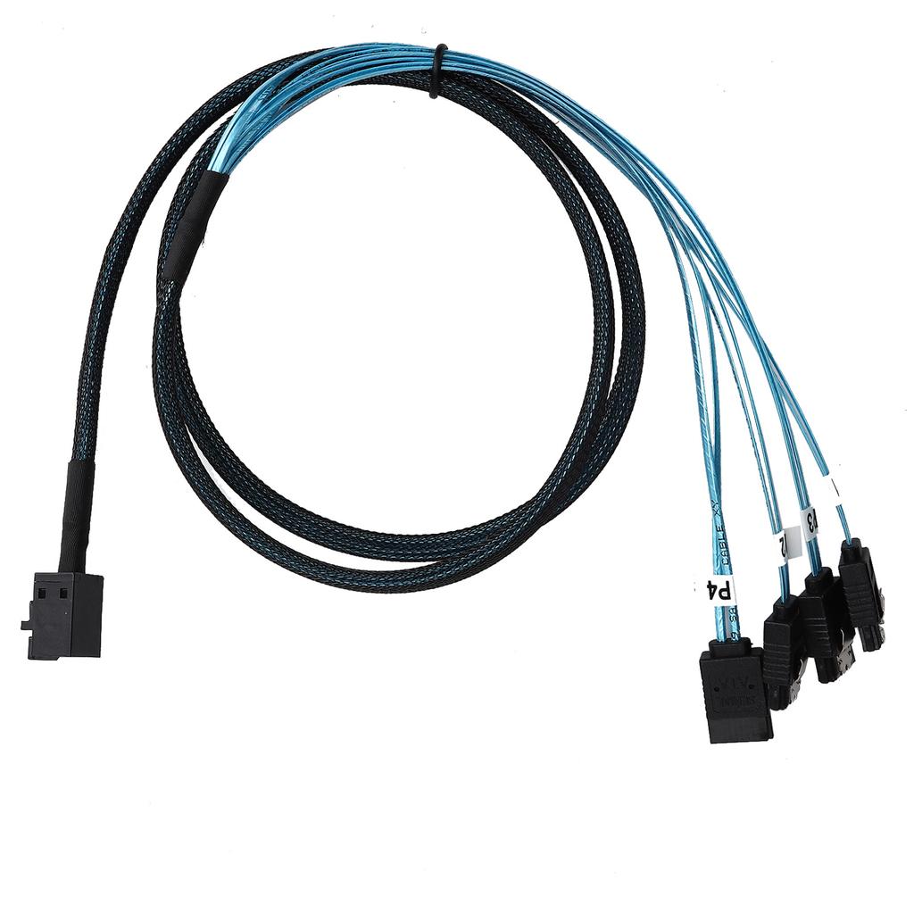 Mini SAS HD 12GB SFF‑8643 auf 4 SATA LSI Adapterkabel 1m 1.1yd Geflochtenes Kupfer Ersatz