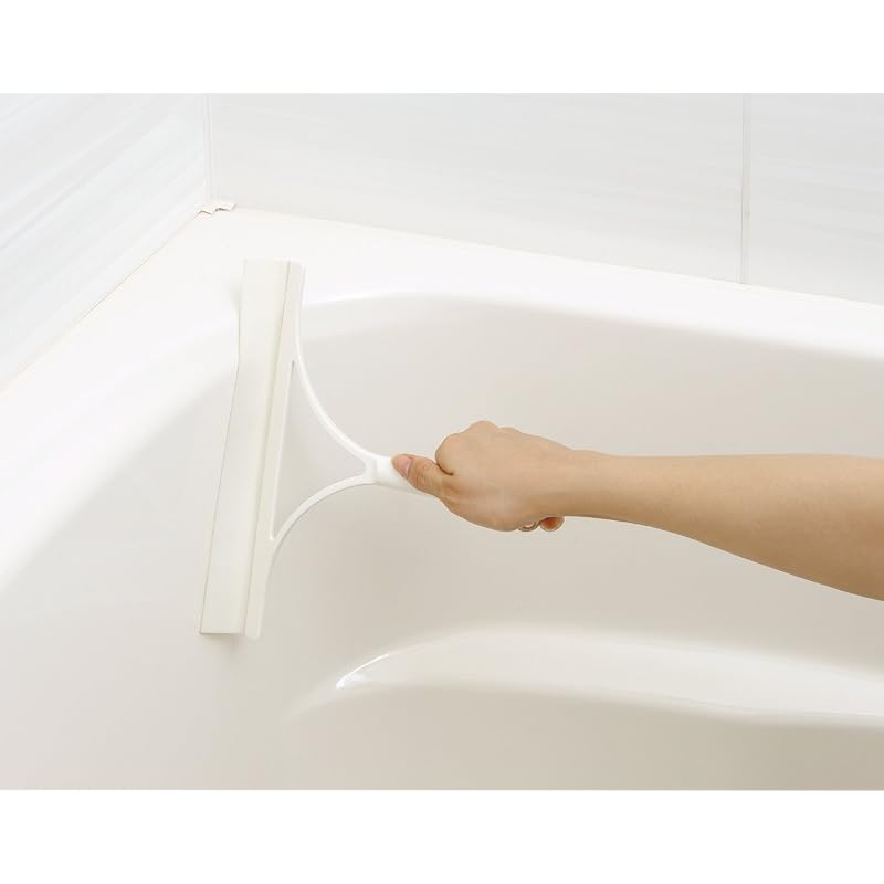 Yamazaki Sangyo Satto Water Squeegee, Set of 2, White, 25cm (W) x 4.6cm (D) x 23cm (H)