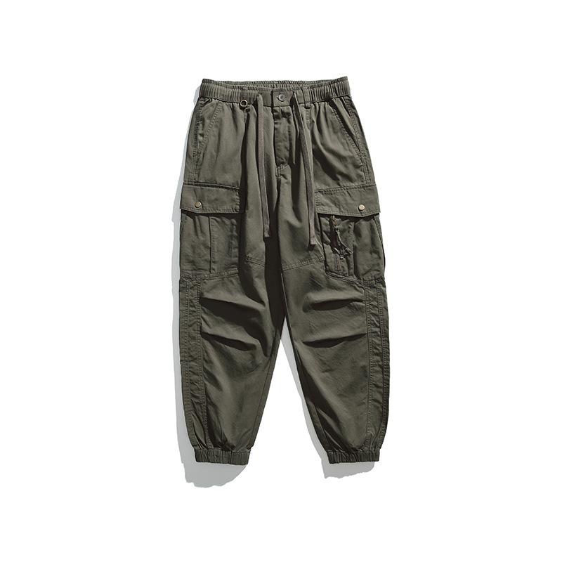 

New men s overalls high street loose casual leggings men s silhouette high-end long pants XXXXL зелёный