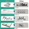 710pcs Stainless Steel Nuts & Bolts Kit with Flat Washers, Phillips Pan Head, #4 To #10 Sizes In Durable Storage Case