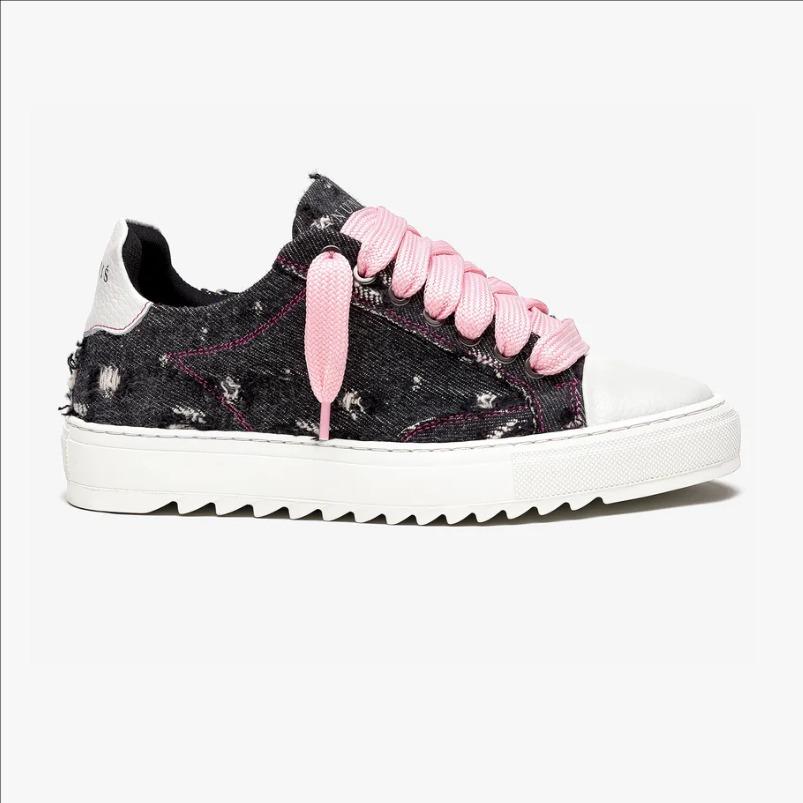 Scarpe Scarpe Sportive e per il Tempo Libero Scarpe da Skateboard da Uomo in Denim Strappato con Plateau Scarpe a Pagnotta Donna