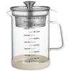 1/1.5L Glass Oil Filter Pot Soy Milk Yogurt Strainer Glass Container Food Strainer with Scale