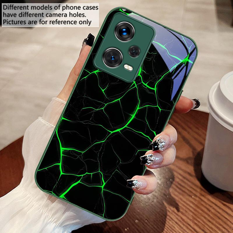 Padrão de textura de lava vermelha Para Xiaomi 14 Ultra 13 Lite Redmi Note 13 11 Pro 12 Plus Poco X6 3 Pro F4 6 GT Capa de Celular de Vidro Temperado