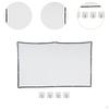 16:9 Foldable Projection Screen Double Sided Accessories Compact with Hooks Portable for Home