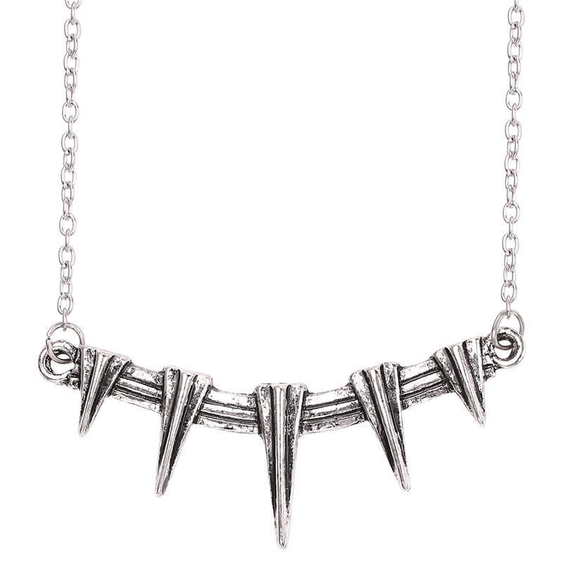 Superheroes Fans Black Panther Teeth Necklace Cosplay Black