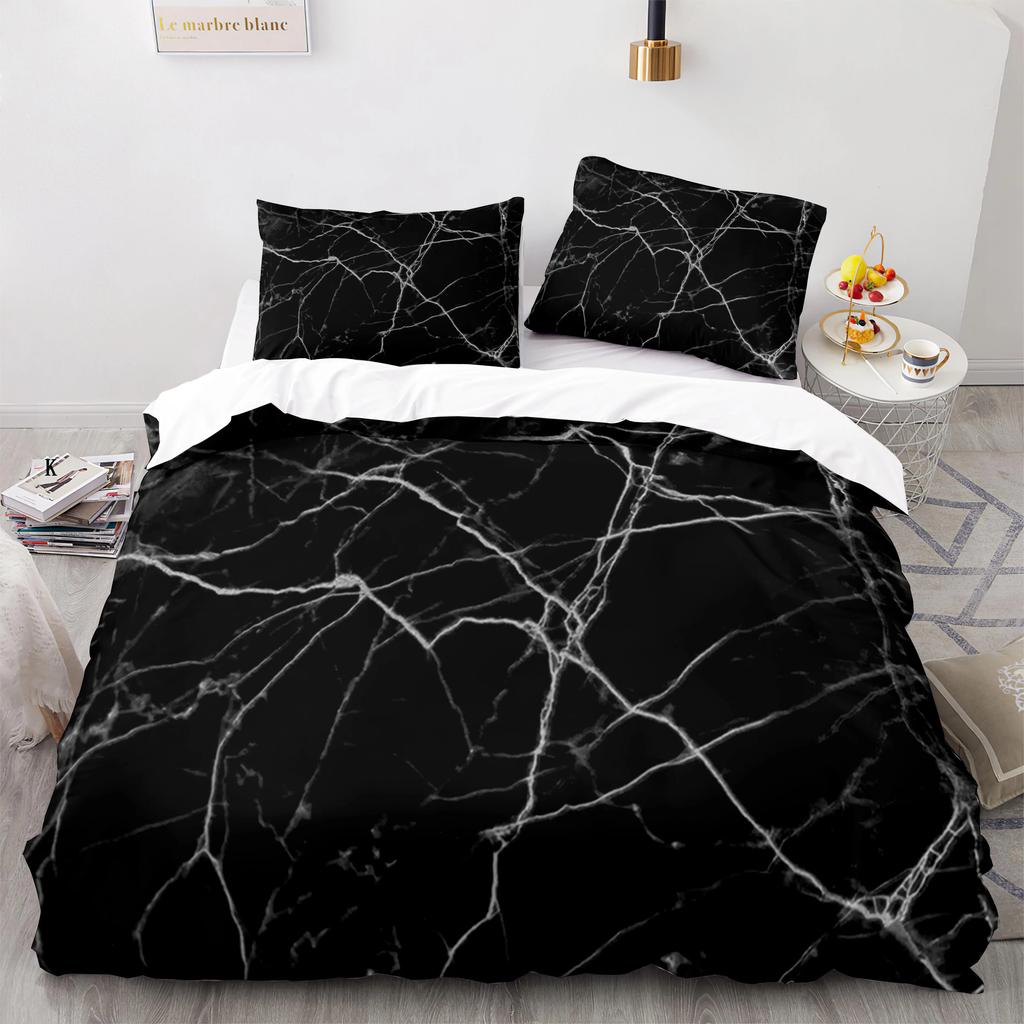 Marble King Queen Duvet Cover Green Gold Pattern Bedding Set For Teens Adults Red Love Heart Teal 2/3Pcs Polyester Quilt Cover