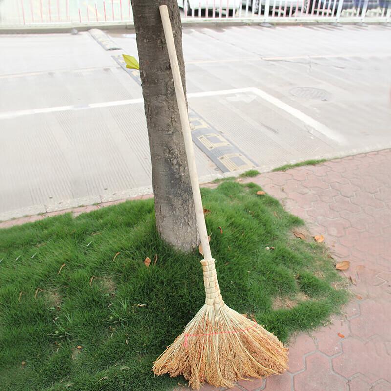 Wooden Handle Sorghum Broom - Long Style (5-Pack)