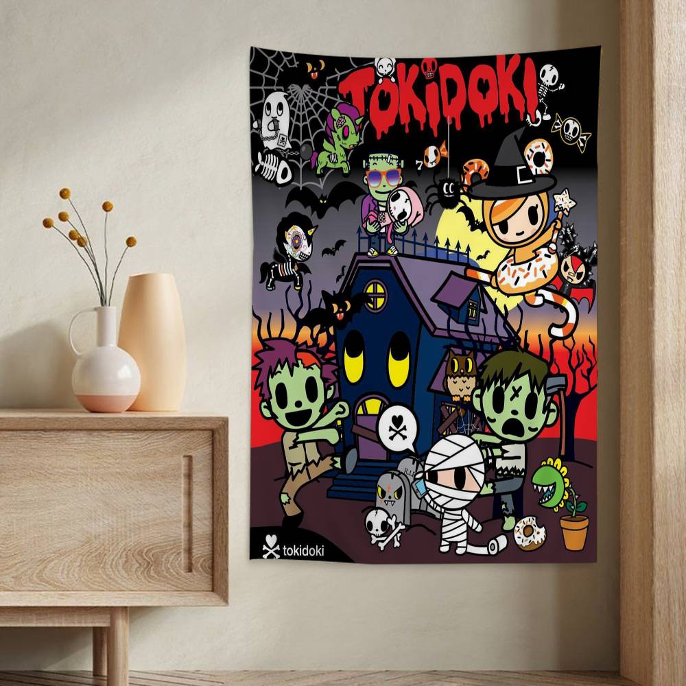 Japan Tokidokis Cartoon Tapestry Art Science Fiction Room Home Decor Wall Hanging Sheets