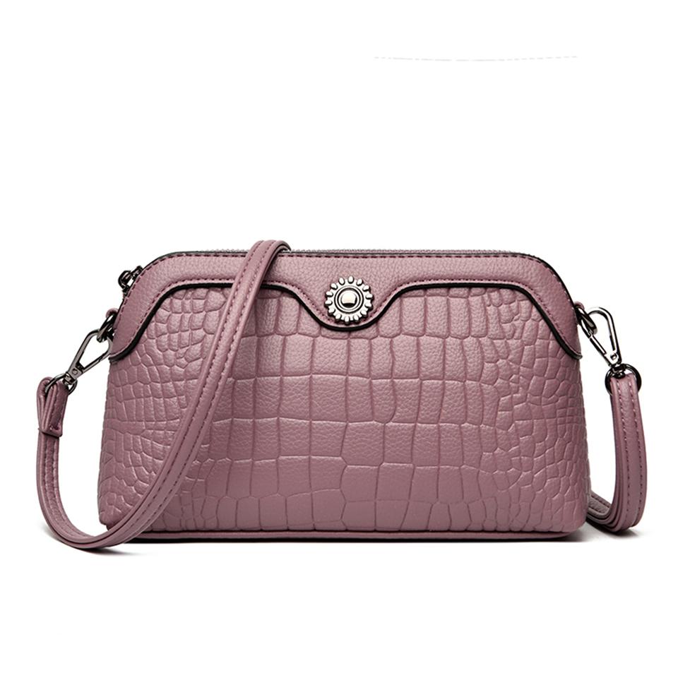 High Quality Leather Women Compact Crossbody Shoulder Bags Luxury Handbag Lady Messenger Bag Simple Shell Phone Satchels