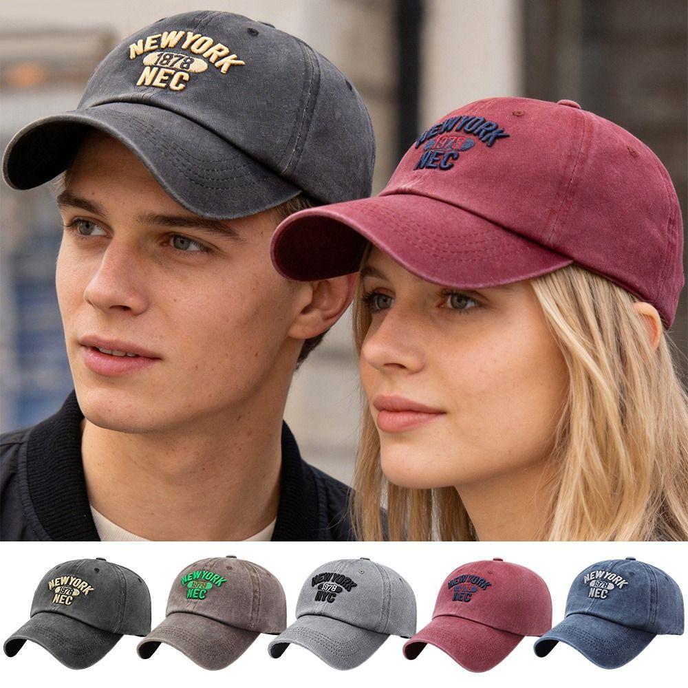 NEW YORK 1978 Embroidery Baseball Cap Washed Snapback Baseball Cap  For Man Women Outdoor Sports
