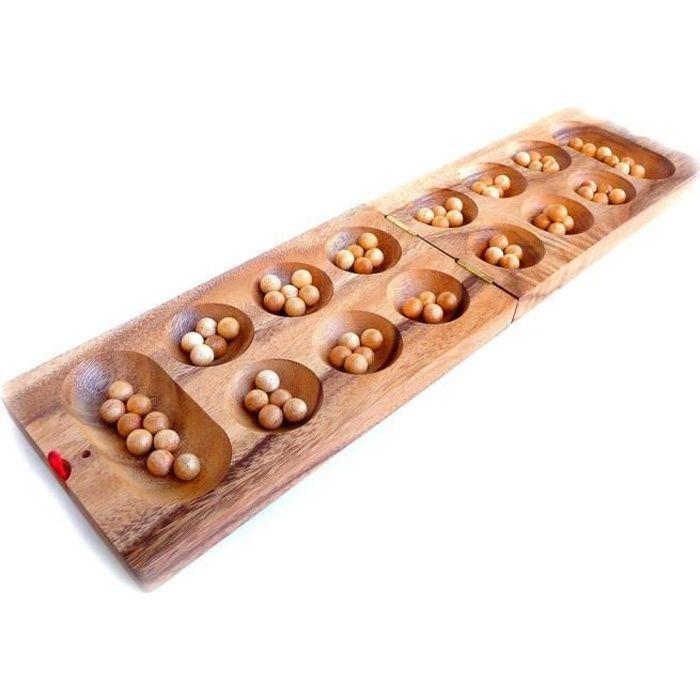 Jeu de société Mancala Kalaha en bois refermable - Logica Giochi