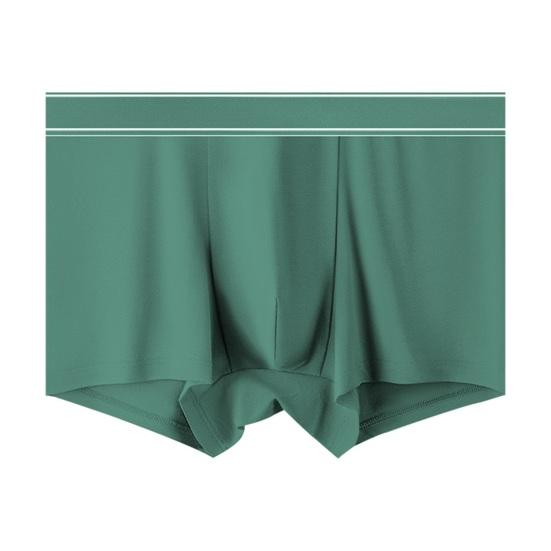 Mens Cotton Boxers Briefs Summer Moisture Wicking Underwear Solid Color Breathable Stretch Wide