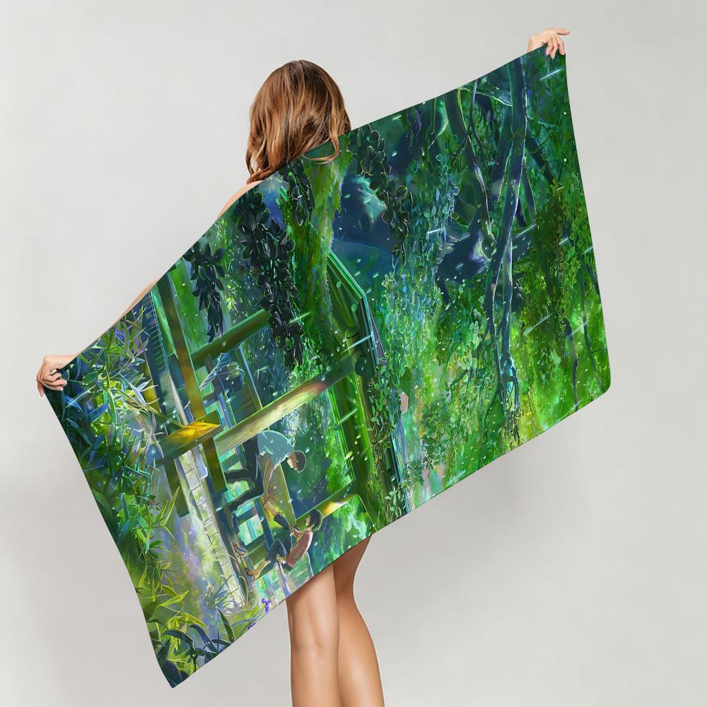 Beautiful-The Garden of WordsS Towel Five-Star Hotel Quality Eco-Friendly Ultra Soft Thick Towels & Beach Towels