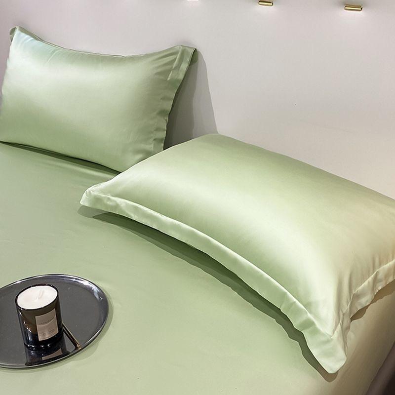 Solid color Class A 100 Tencel pillowcases Silky smooth summer cool ice silk pillowcases 48X74cm silk pillowcases