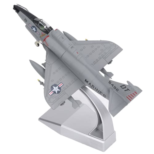 Oreb 1:72 A-4 Skyhawk Attack Aircraft Model, Alloy Skyhawk Attack Aircraft Model Kit, Skyhawk Fighter Attack Aircraft Diecast Airplane Military Displa