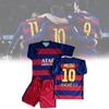 Fc Barcelona Vintage Voetbalshirt Set Met Ademende Modal Mix Voor Kinderen Sport