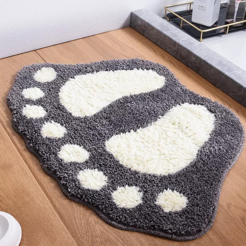 Bathroom Floor Mat, Bathroom Toilet Door Mat, Water-Absorbent Quick-Drying Foot Mat, Entryway Bathroom Non-Slip Carpet