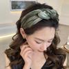 2022Korean Fine Flash Yarn Braid Headband Summer Wild Hair Accessories High-end Wide-brimmed Headband