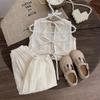Girl's Princess Style Set Baby Summer Dress Set Children's Summer Thin Beach Set