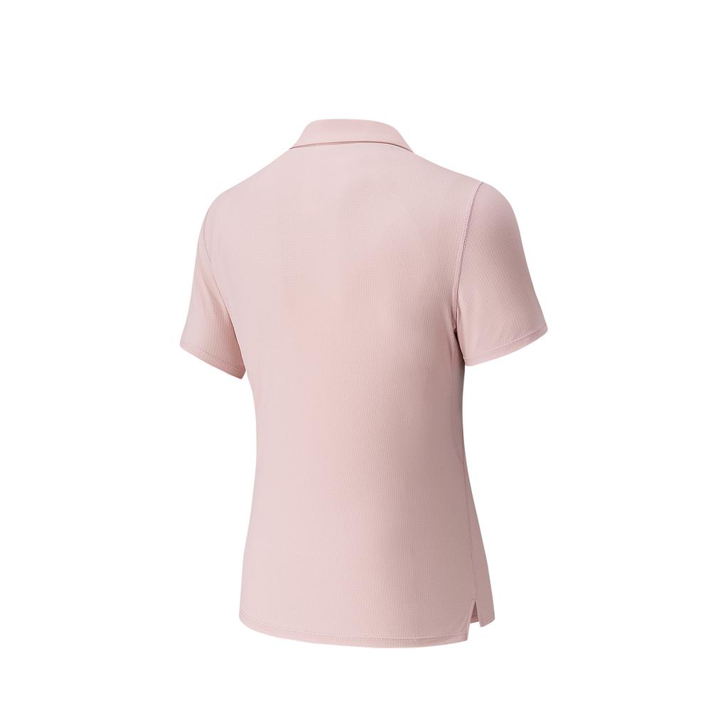 Anta Training Quick-Dry UV Protection Polo Shirt Summer T-Shirt Women tops Soft-Pink 962627110-3