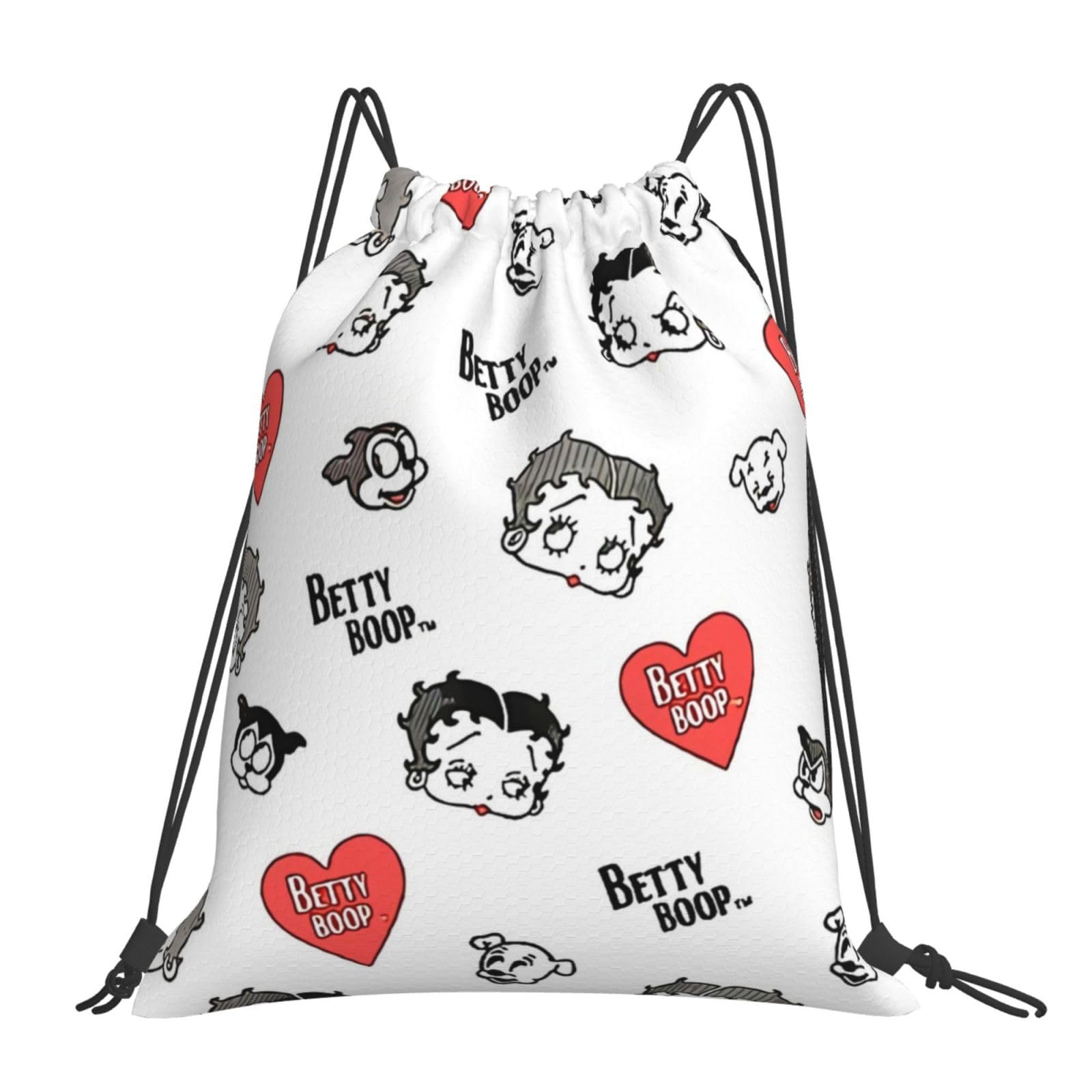 

Betty Boop Большая вместительная спортивная сумка для бассейна, держатель для спортивной одежды, легкая сумка со шнурком, спортивная сумка, клубные мероприятия, экскурсии, кемпинг, персонаж