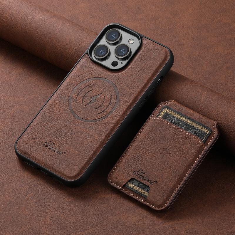 For iPhone 15 15 Plus Wireless Charge Leather Case Back Cover, for Google Pixel 8 Detachable Wallet Case