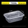 JINGRX Disposable Transparent Square Takeout Containers