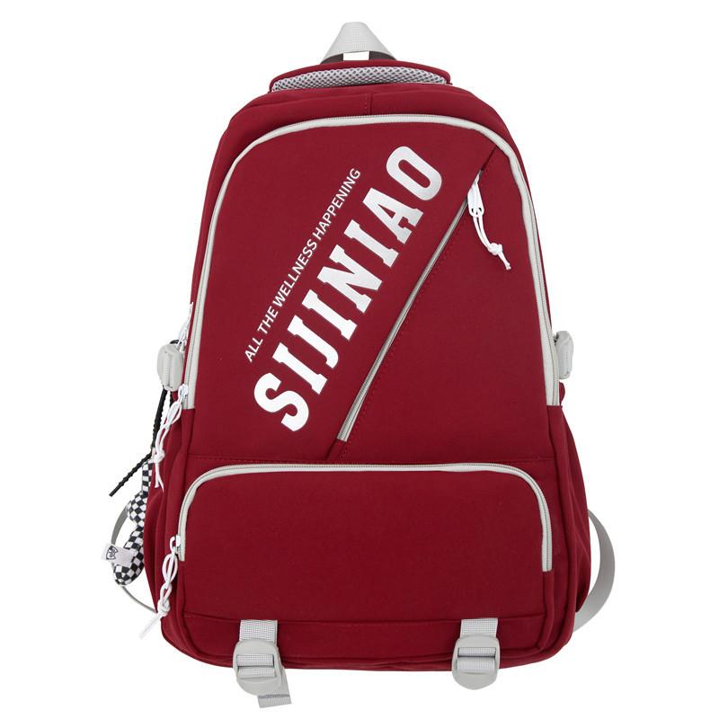 School bag female ins large capacity high school student computer backpack male junior high school student backpack trend manufacturer