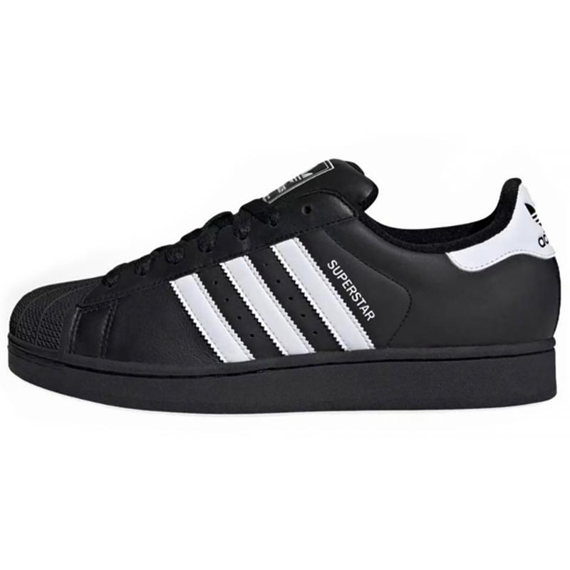 adidas Originals SUPERSTAR Abrasion Resistant Low Top Skateboard Shoes Unisex Black Gold EG4959(Team96-)