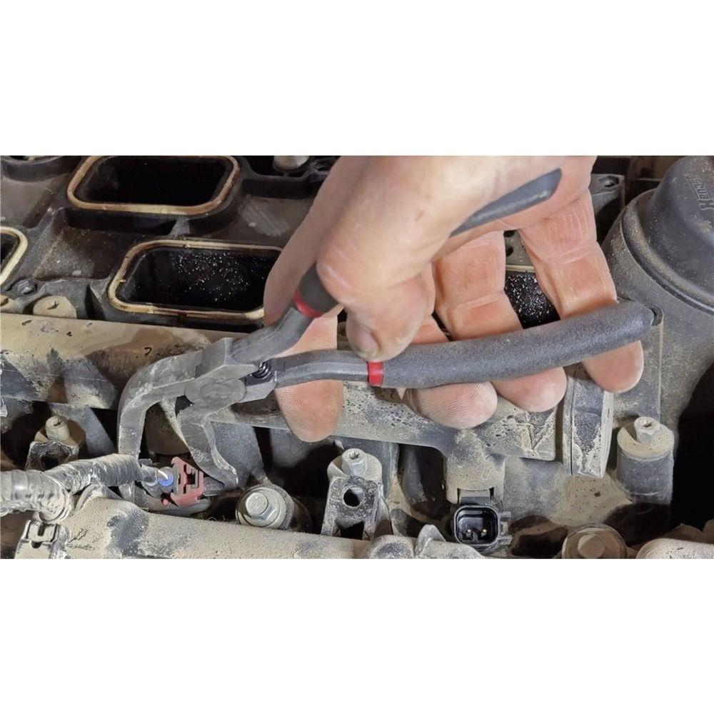 Upgrade 60 Degree Fuel Line Pliers Long Spark Plug Fuel Line Disconnect Tools  for Car