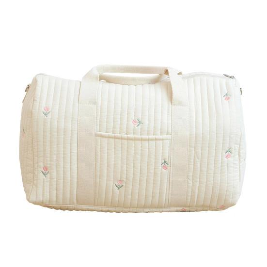 

Стьобана вишита сумка через плече Дитяча сумка для підгузків Мила дорожня сумка з відстібним регульованим ременем для прогулянок, покупок, пікніків