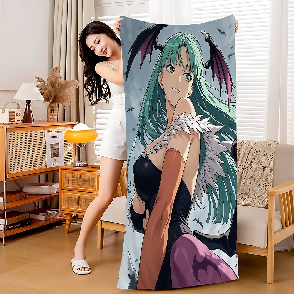 Girl Game M-morrigan Aensland Microfiber Beach Towel Absorbent Quick Dry Soft Yoga Swimming Resort Mountain Climbing Towel