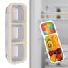 Snack Container   Proof Stainless Steel 3 Compartments Easy Cleaning Metal Snack Container