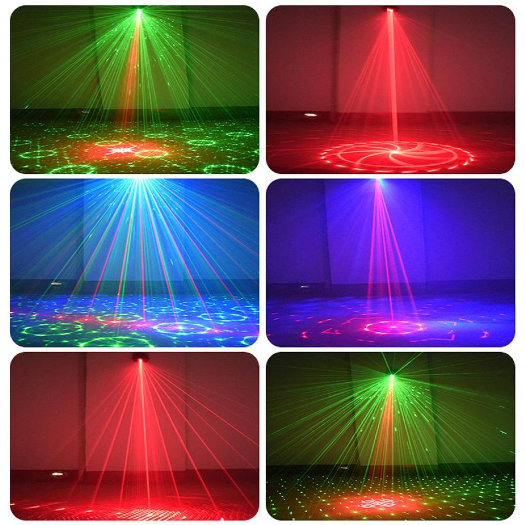Mini Laser Stage Light Projector: 60 Patterns, Sound & Remote Control for KTV, Bar, Disco