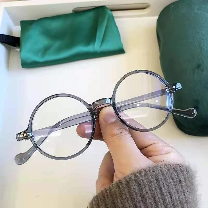 Round Reading Glasses Women Retro Green Magnifier Presbyopic Glasses Ultralight Far Sight Eyewear Diopter +1.0+2.0+3.0+4.0