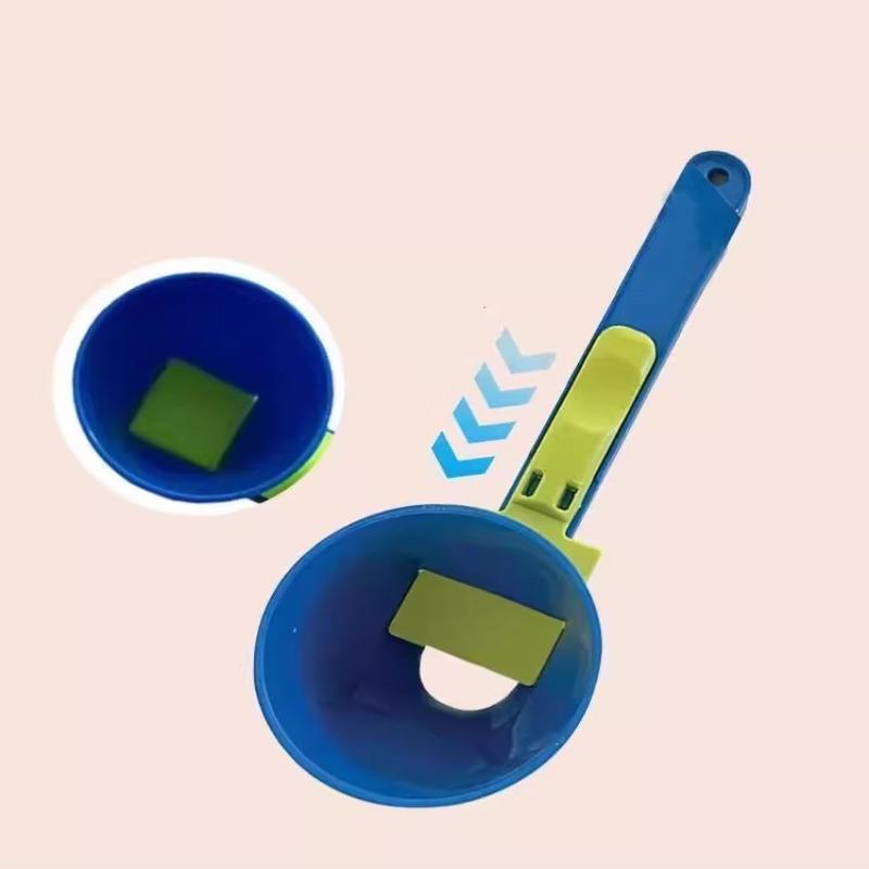 2Pcs Falling Coffee Scoop Funnel Plastic Reusable Sliding Scoop Funnel 2 In 1 Sliding Design Protein Powder Scoop Kitchen Gadget