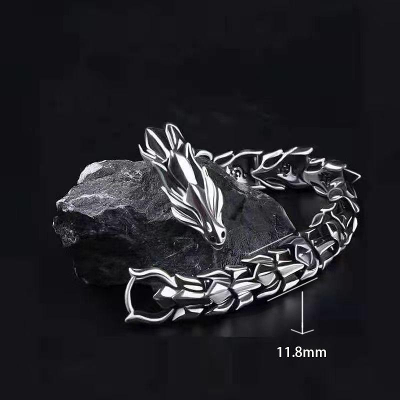 Retro Dragon Head Bracelet: Hip Hop Punk Style for Men, Women & Kids