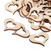 50 Pcs Art Cuts Mini Mixed Wooden Buttons Hearts Embellishments for Craft