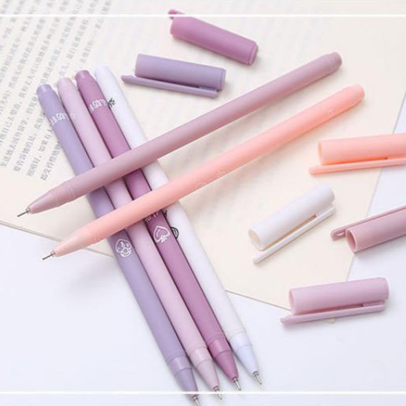1 Box Stationery Cute Morandi Color Gel Pen Creative Press Office Gift School Supplies Stationery Kawaii Pens
