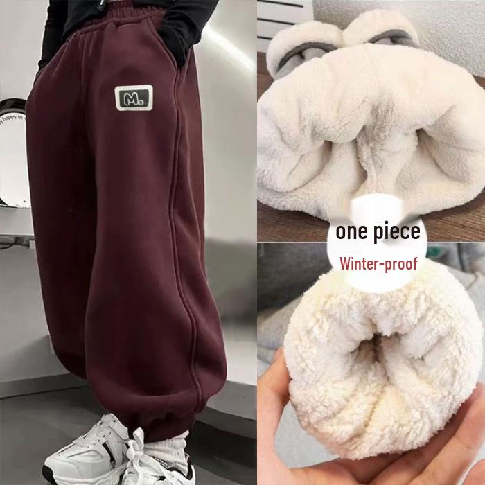 

Детские теплые спортивные штаны на хлопковом флисе для осени и зимы 120 cm