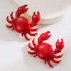 New Multi-layer Irregular Resin Long-style Exaggerated Earrings with Luxurious and High-end Feel - Crab-shaped Earrings
