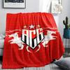 1Pc Atlético Goianiense Print Flannel Blanket High Quality Warm Comfortable Cover for All Seasons Perfect for Gifts Home Decor