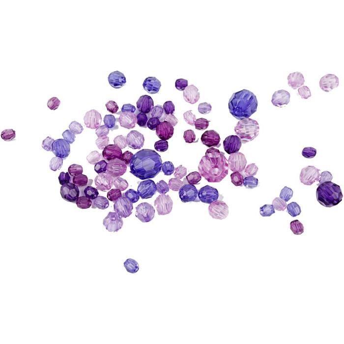 Unique Blend of Premium Faceted, Transparent Acrylic Beads - 5 Sizes. Ref 618831