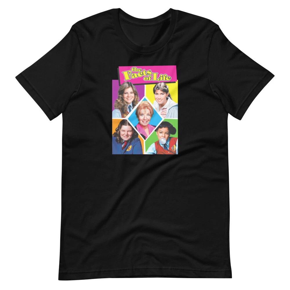 

THE FACTS OF LIFE Black Tee Short-Sleeve Unisex 100% Cotton T-shirt Mens Tees Top S