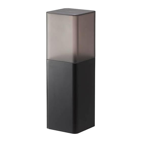 Yamazaki Tower Lid Covered Cutlery Stand, Black, Approx. W8xD8xH25cm, Dustproof, With Dividers