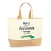 Tote Bag - PLANETEE - Unforgettable Teacher - Natural Jute - Printed In France - Strong Handles
