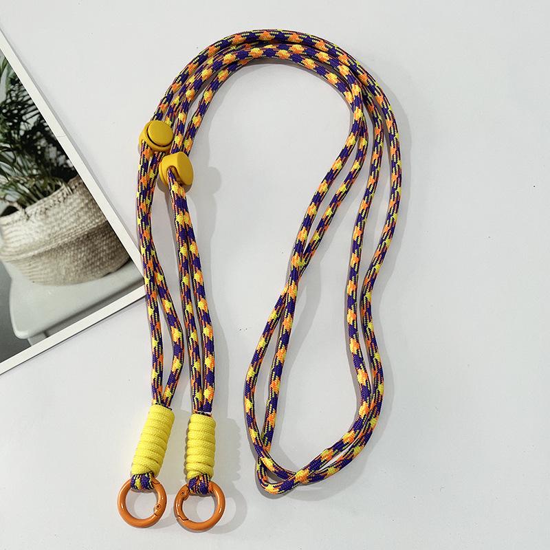 Adjustable Braided Crossbody Phone Lanyard with Detachable Shoulder Strap Chain