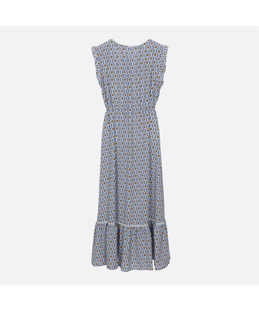 THURSDAY ISLAND Flower Pattern Frilled Sleeve Dress_T254Mop266W