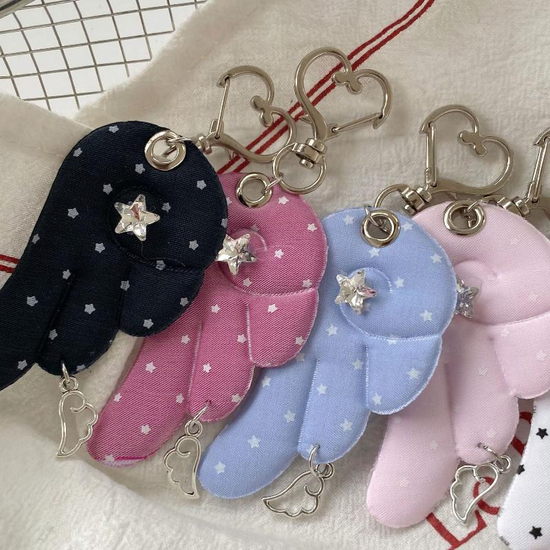 Y2K Harajuku Musical Notes Star Pendant Keychain Cute Bag Hanging Decoration For Women Girls Sweet Keyring Jewelry Gift